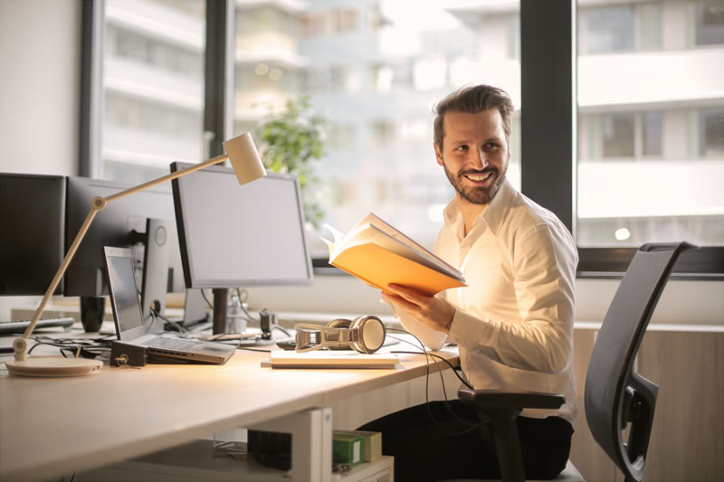 Man working at desk